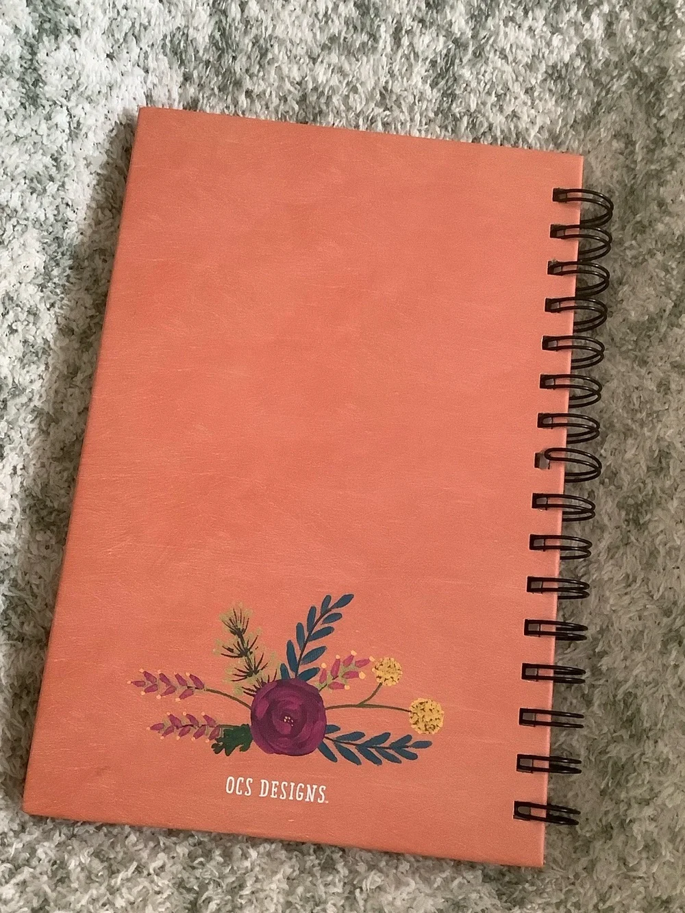 Floral Zebra Spiral Hardcover Journal Notebook ~120 lined pages NWT OCS Designs
